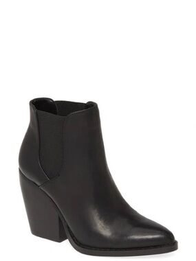 BP Lex Black Leather Bootie
